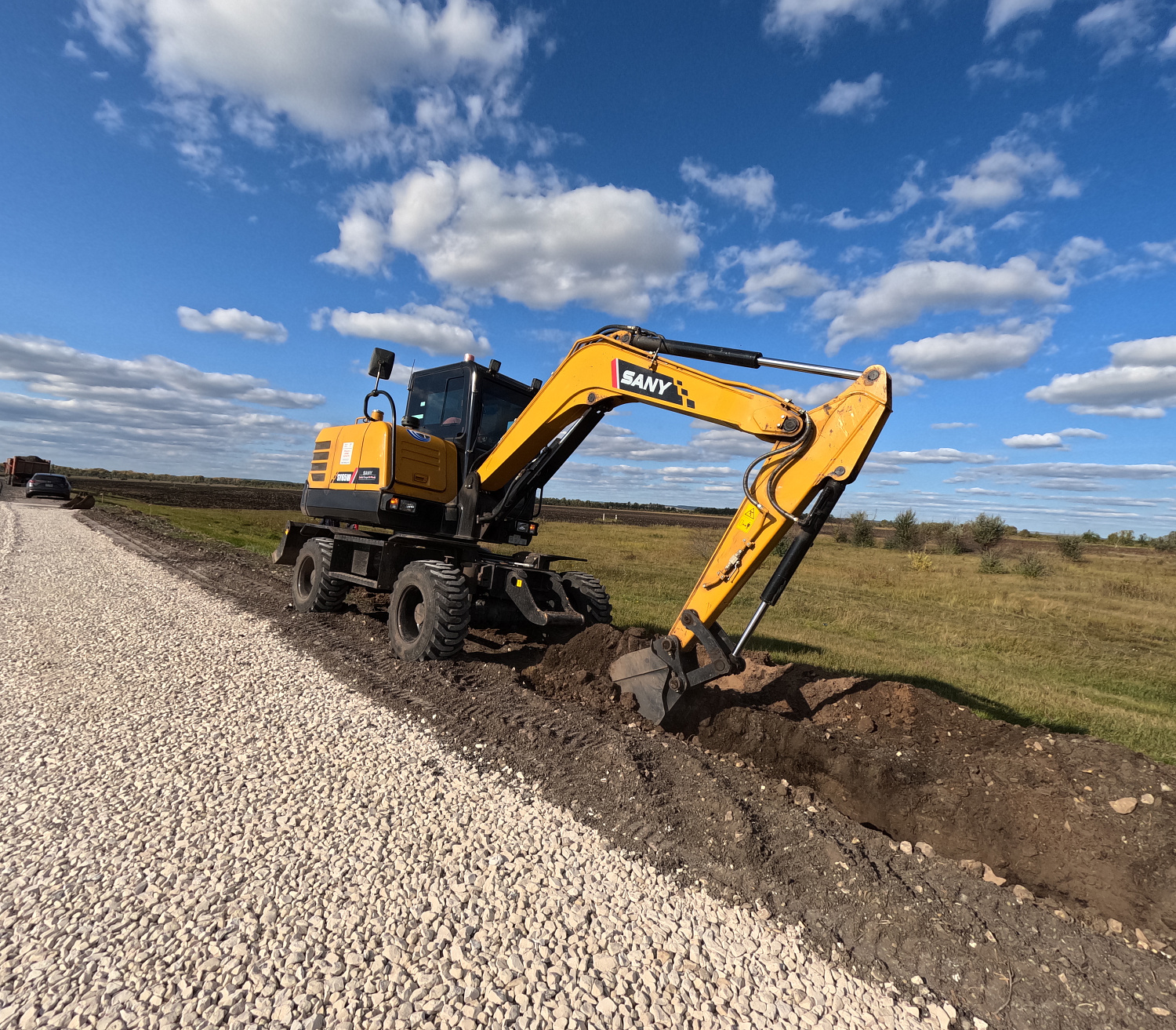 экскаватор колесный sany sy65w Колесные экскаваторы Sany