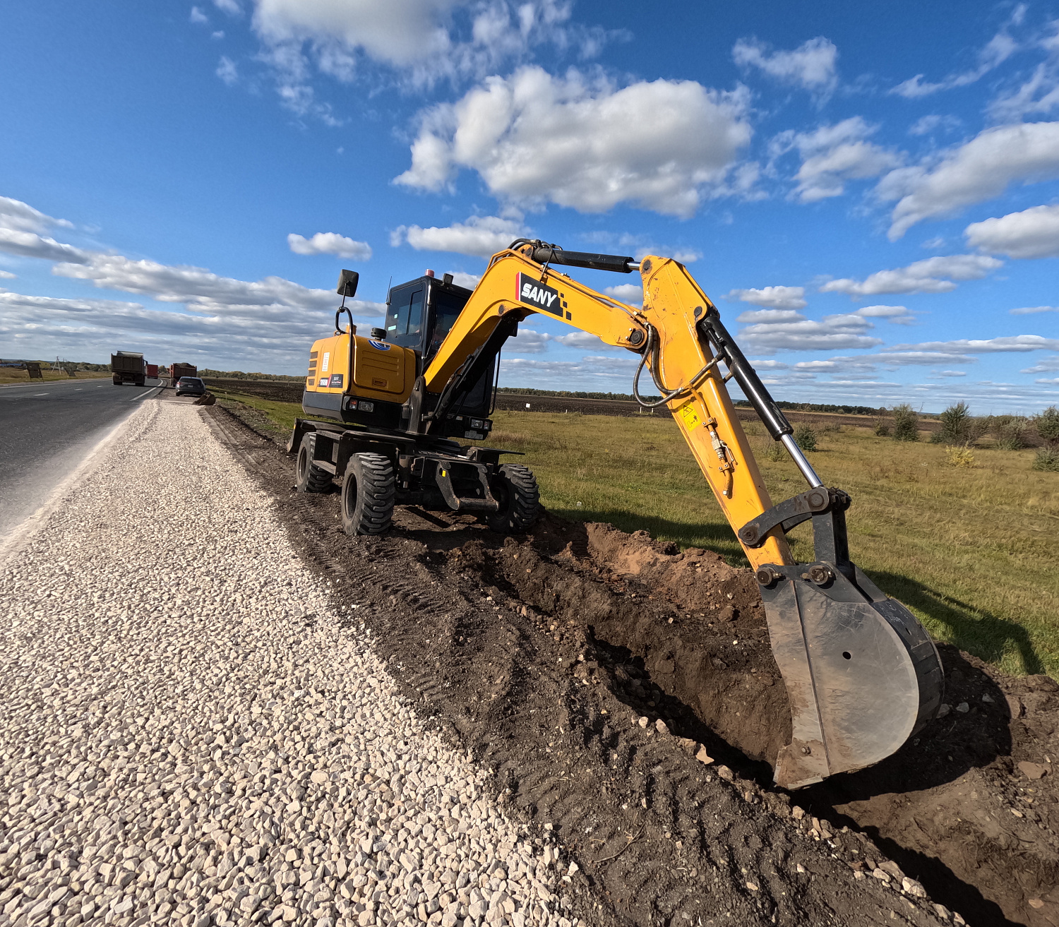 экскаватор колесный sany sy65w Колесные экскаваторы Sany