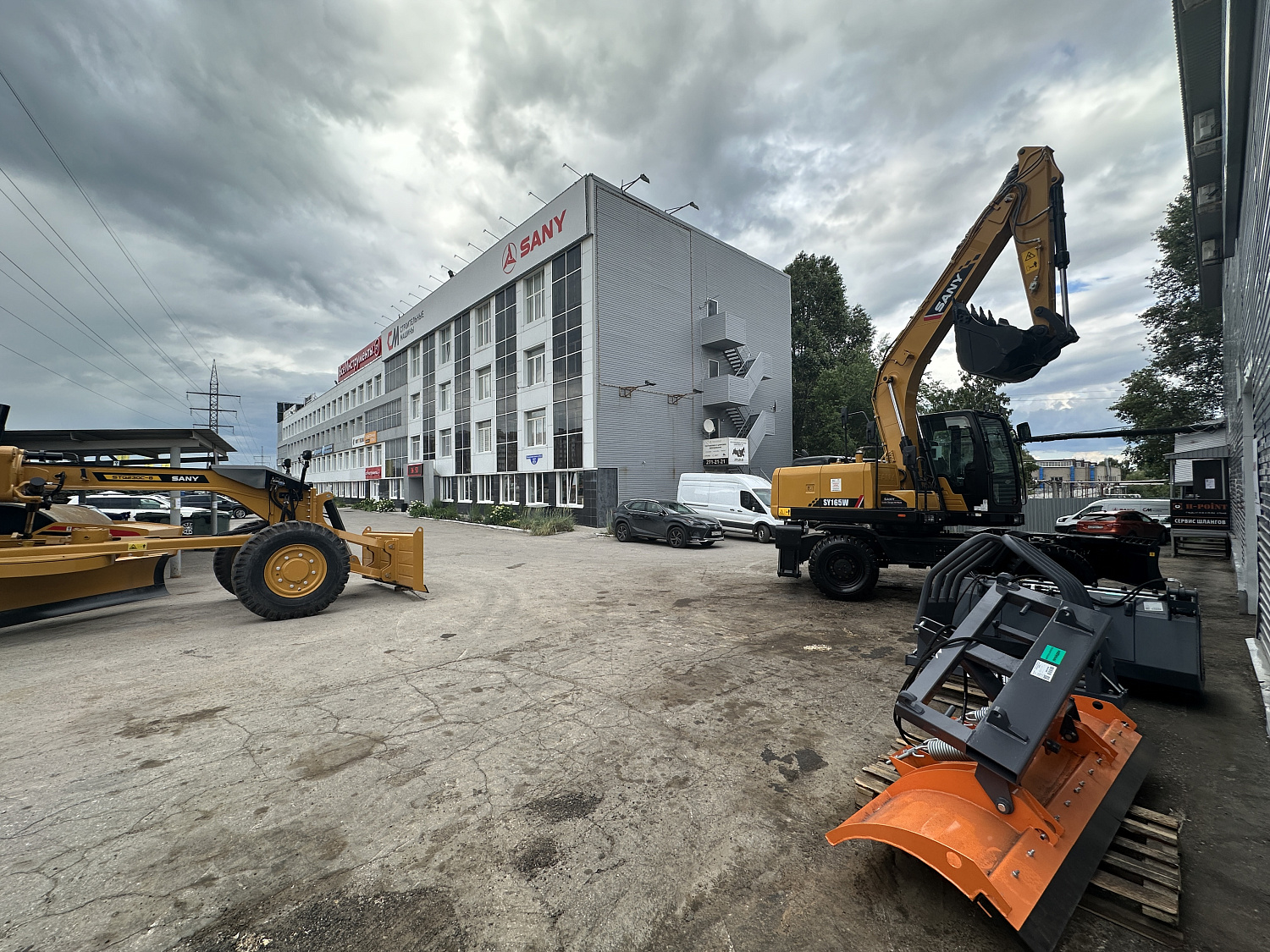 экскаватор колесный sany sy165w с аутригерами Колесные экскаваторы Sany