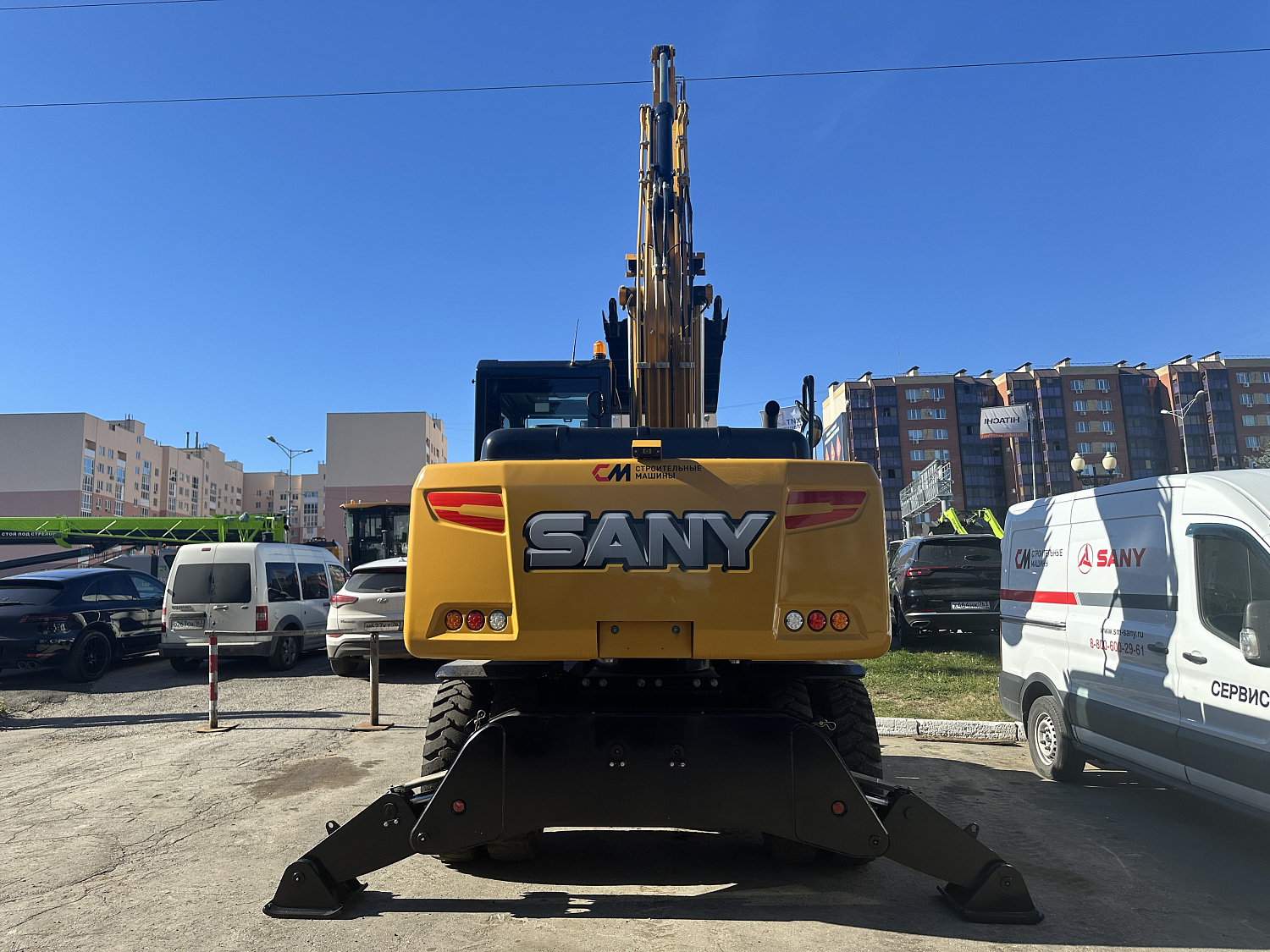 экскаватор колесный sany sy165w с аутригерами Колесные экскаваторы Sany